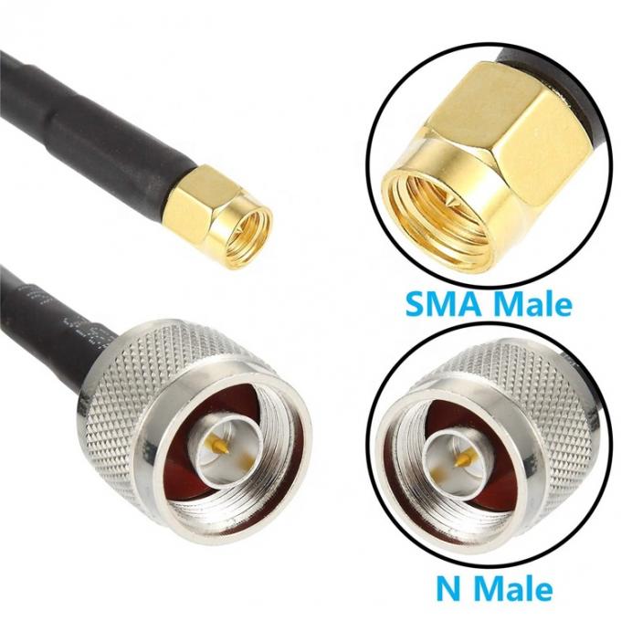 Προσαρμοσμένη κεραία SMA αρσενικό έως N τύπου Pigtail RF Coaxial Extension Cable για GPS Wifi κεραία 2