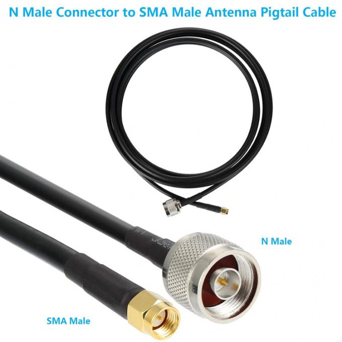 Προσαρμοσμένη κεραία SMA αρσενικό έως N τύπου Pigtail RF Coaxial Extension Cable για GPS Wifi κεραία 4