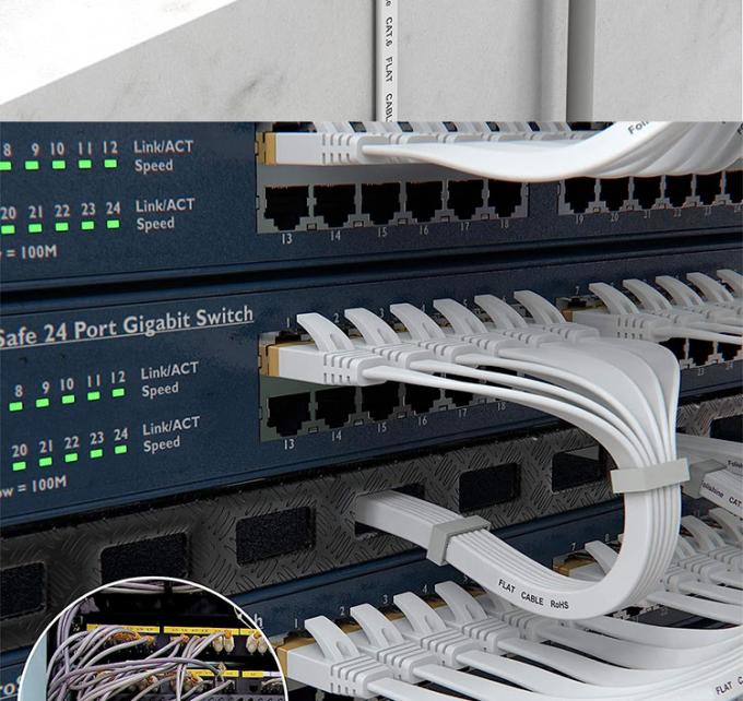 1m 5m 10m UTP FTP Shield Cat5 Cat5e Cat6 Ca6a Cat7 RJ45 Flat Ethernet Patch Network Lan Cable για δρομολογητή 8