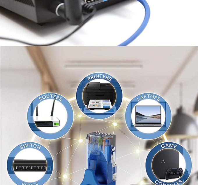 OEM Υψηλής ποιότητας Pure Cooper Shield FTP UTP STP SFTP Cat5 Cat5e Cat6 Cat6a Cat7 Cat8 RJ45 Ethernet Patch Lan Δικτυακό Καλώδιο 6