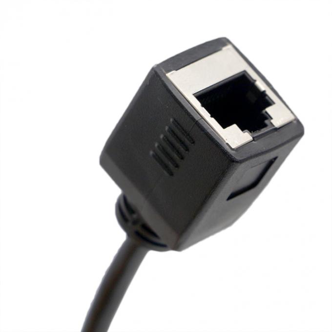DB9 θηλυκό RS232 σειριακό σε RJ45 θηλυκό καλώδιο πρίζας 1
