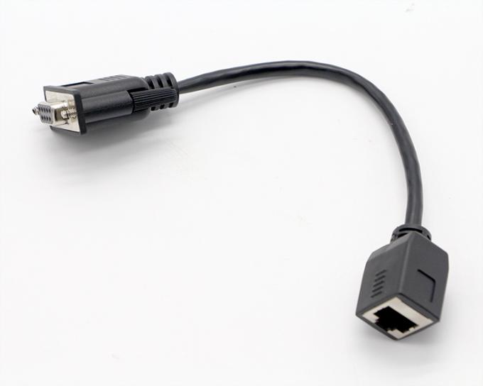 DB9 θηλυκό RS232 σειριακό σε RJ45 θηλυκό καλώδιο πρίζας 3