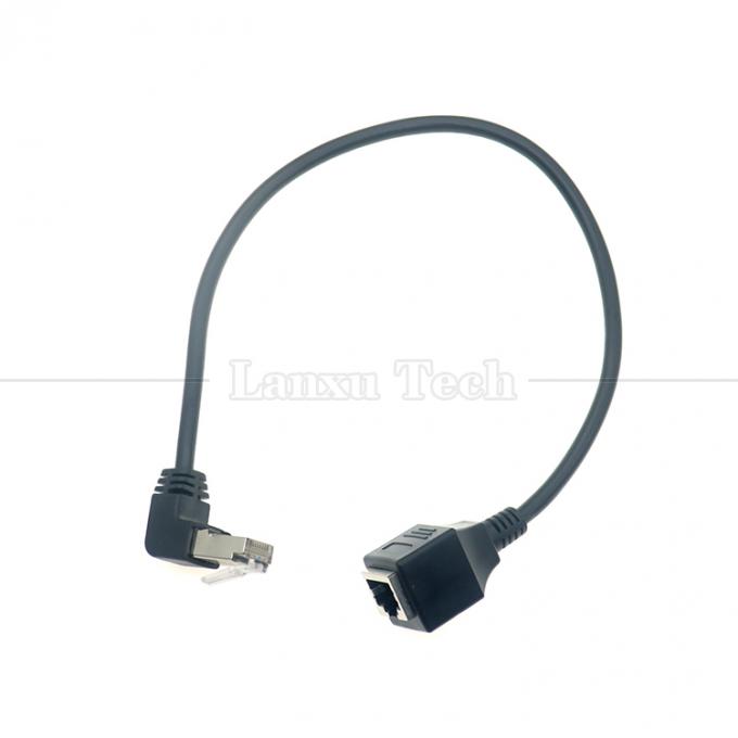 OEM STP UTP 90 μοίρες δεξιά γωνία RJ45 8P8C αρσενικό προς RJ45 θηλυκό Socket Cat5e καλώδιο Ethernet 5