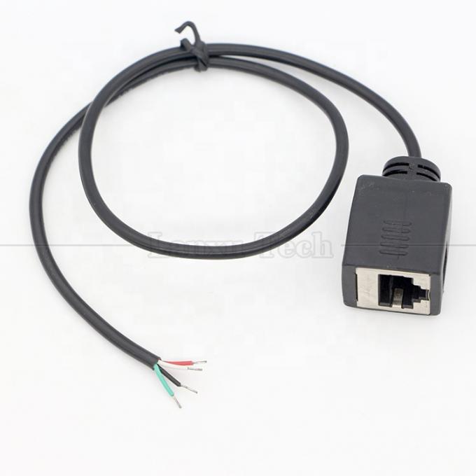 Γυναικεία RJ45 πρίζα για να ανοίξετε κονσερβοποιημένη συγκόλληση 4 καλωδίων γυμνό άκρο καλώδιο pigtail 3