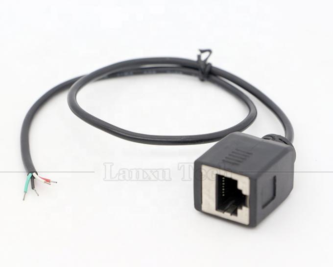 Γυναικεία RJ45 πρίζα για να ανοίξετε κονσερβοποιημένη συγκόλληση 4 καλωδίων γυμνό άκρο καλώδιο pigtail 5