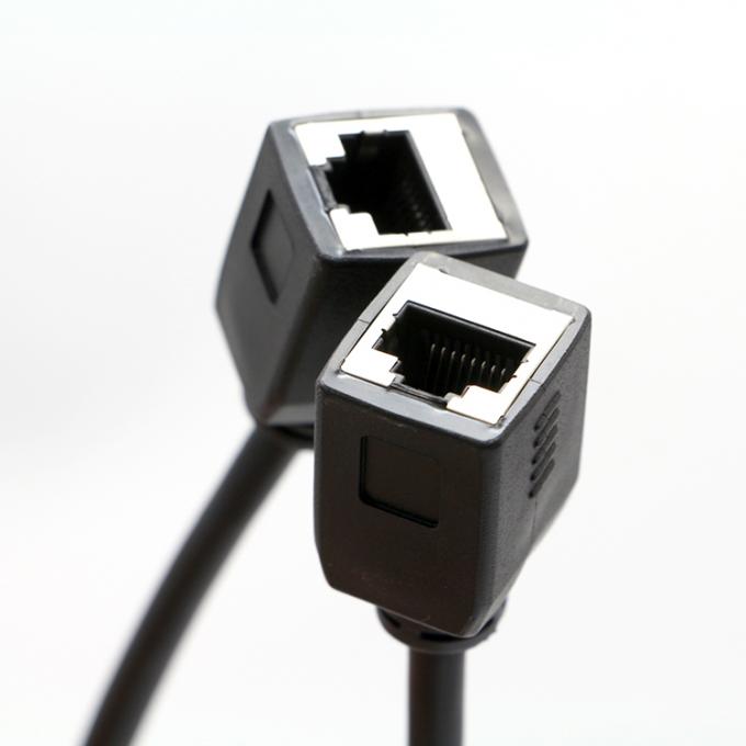 Προσαρμογή 1M 2M 3M Cat5 RJ45 8P8C Female Socket To RJ45 Female Socket Lan Ethernet Δικτυακό Καλώδιο 0