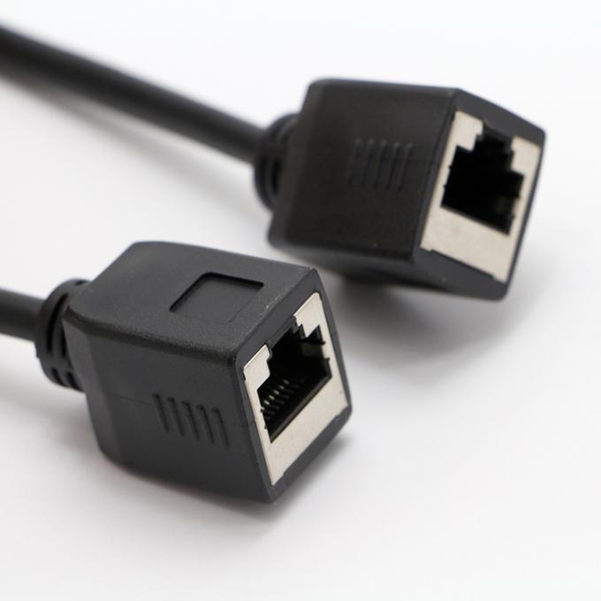 Προσαρμογή 1M 2M 3M Cat5 RJ45 8P8C Female Socket To RJ45 Female Socket Lan Ethernet Δικτυακό Καλώδιο 3