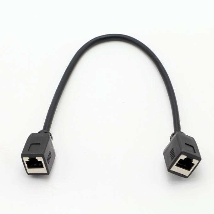 Προσαρμογή 1M 2M 3M Cat5 RJ45 8P8C Female Socket To RJ45 Female Socket Lan Ethernet Δικτυακό Καλώδιο 4