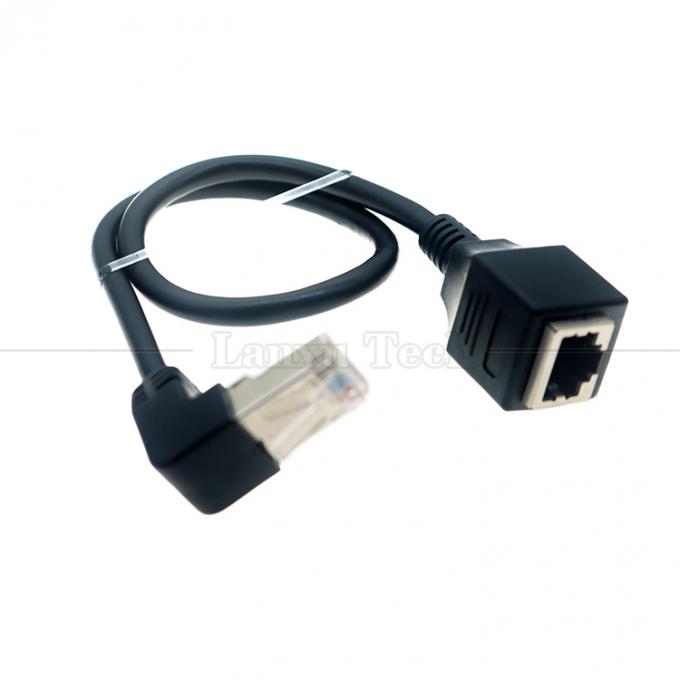 OEM STP UTP 90 μοίρες δεξιά γωνία RJ45 8P8C αρσενικό προς RJ45 θηλυκό Socket Cat5e καλώδιο Ethernet 1