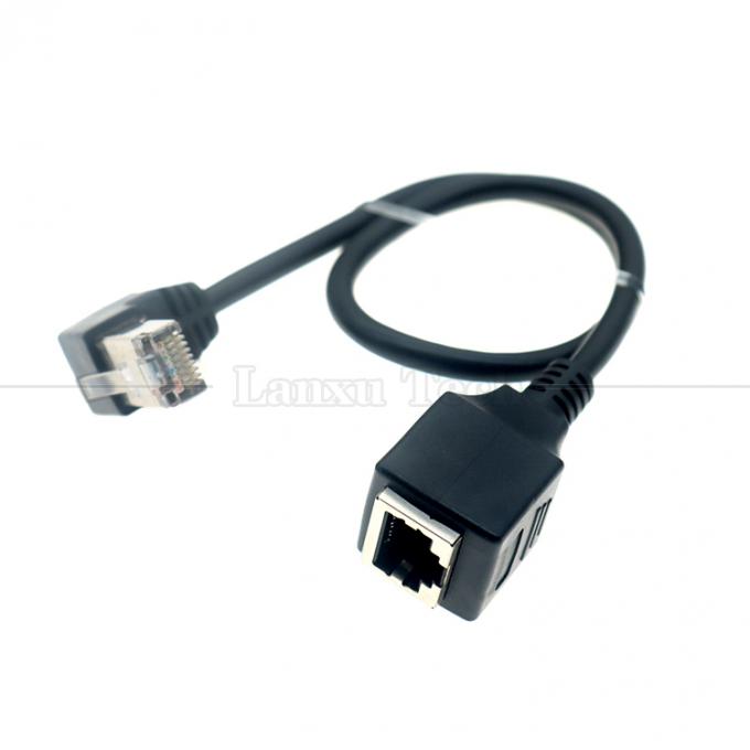 OEM STP UTP 90 μοίρες δεξιά γωνία RJ45 8P8C αρσενικό προς RJ45 θηλυκό Socket Cat5e καλώδιο Ethernet 0