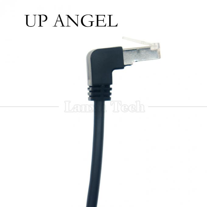 OEM STP UTP 90 μοίρες δεξιά γωνία RJ45 8P8C αρσενικό προς RJ45 θηλυκό Socket Cat5e καλώδιο Ethernet 2
