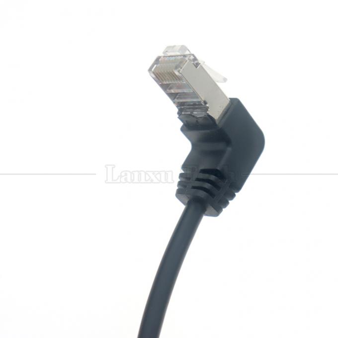 OEM STP UTP 90 μοίρες δεξιά γωνία RJ45 8P8C αρσενικό προς RJ45 θηλυκό Socket Cat5e καλώδιο Ethernet 3