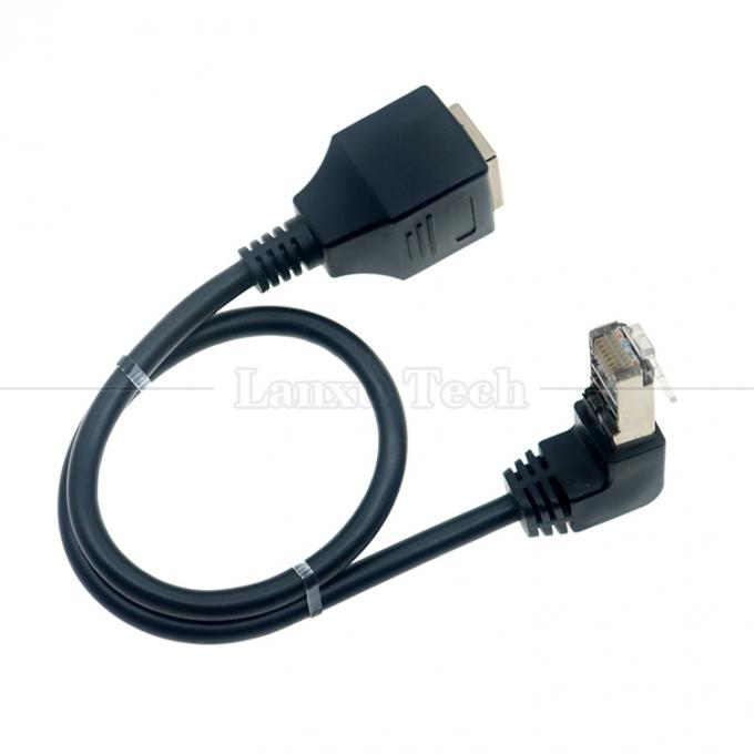 OEM STP UTP 90 μοίρες δεξιά γωνία RJ45 8P8C αρσενικό προς RJ45 θηλυκό Socket Cat5e καλώδιο Ethernet 4