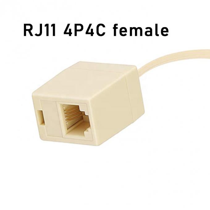 Ethernet RJ45 8P8C αρσενικό προς τηλέφωνο RJ11 4P4C θηλυκό Socket ADSL Connector Converter 2