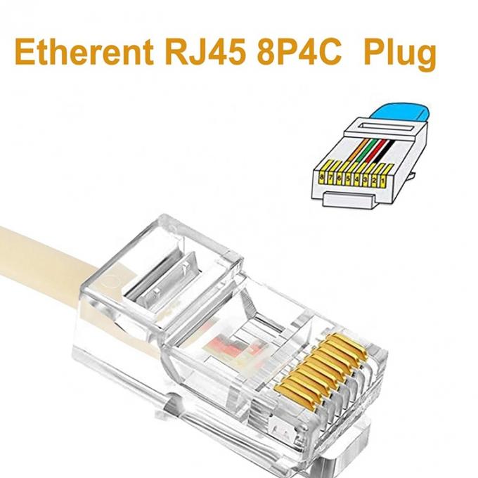 Ethernet RJ45 8P8C αρσενικό προς τηλέφωνο RJ11 4P4C θηλυκό Socket ADSL Connector Converter 4
