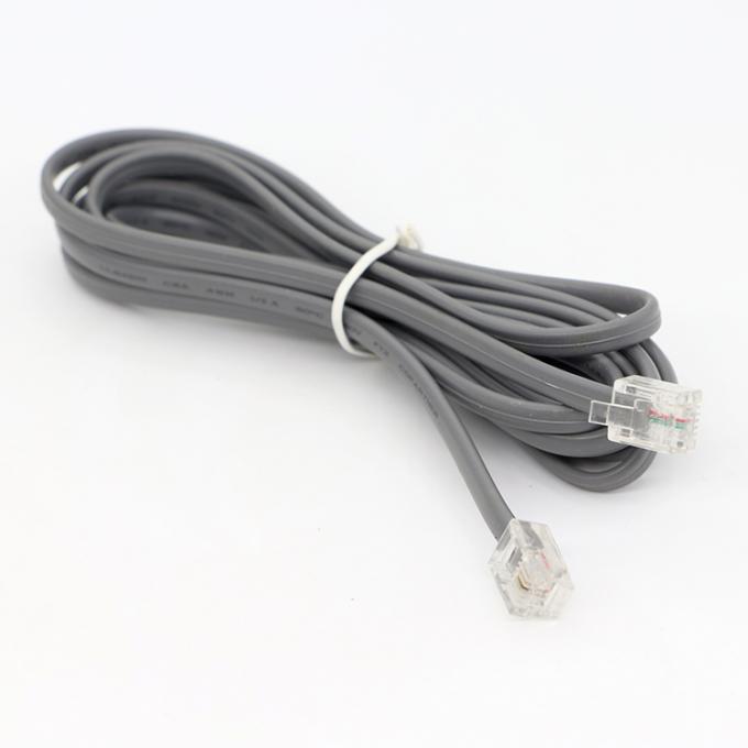 1M Shield Intercom Cat3 RJ11 6P2C Τηλεφωνικό καλώδιο ADSL 3