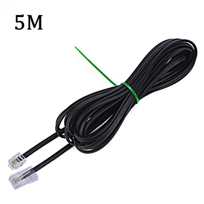 Προσαρμοσμένο μαύρο καλώδιο RJ45 8P8C σε DSL RJ11 6P4C 5