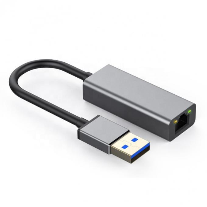 Υπερήλεκτη ταχύτητα 1000Mbps Metal Shell USB 3.0 σε Gigabit RJ45 Ethernet Adapter 0