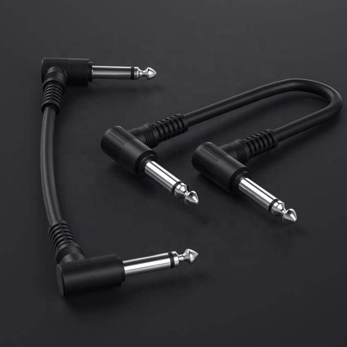 Προσαρμοσμένο 15cm 90 βαθμούς γωνία 1/4 TS Jack ηλεκτρικό όργανο κιθάρα patch καλώδιο 2