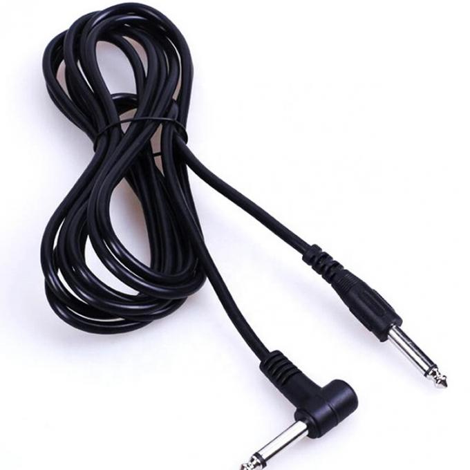 Προσαρμογή 10FT 90 μοίρες προς ευθεία 1/4 6.35mm TS Jack Instrument Patch Guitar Cable 0