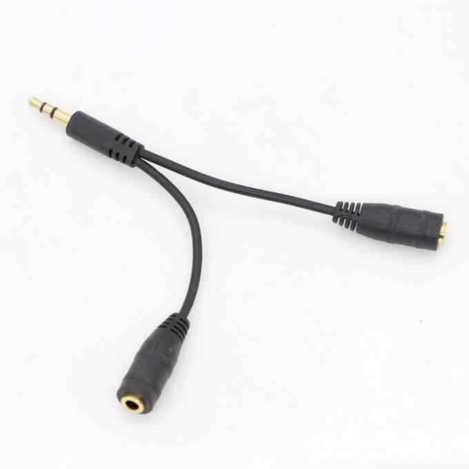 1 Άντρας προς 2 Γυναίκες 3.5mm Στερεο Jack ακουστικά Ακουστικό Y καλώδιο διαίρεσης 3