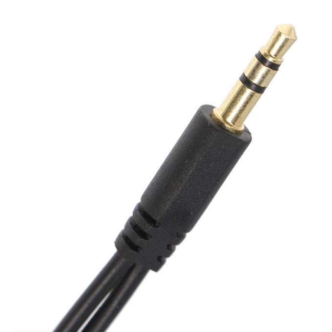 1 Άντρας προς 2 Γυναίκες 3.5mm Στερεο Jack ακουστικά Ακουστικό Y καλώδιο διαίρεσης 2
