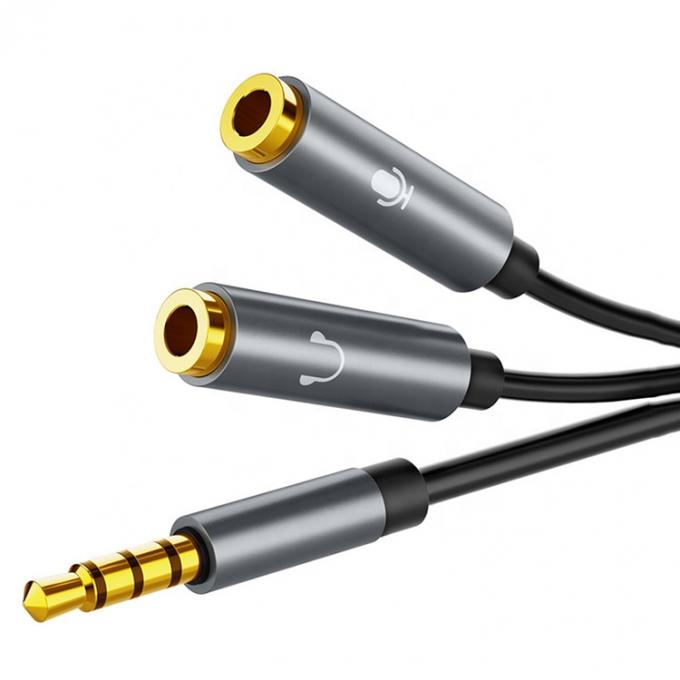 1 ανδρικό σε 2 γυναικείο ακουστικά Y Splitter 3.5mm Jack Audio Splitter Cable 1