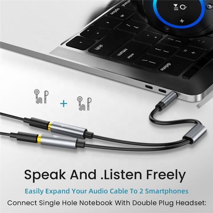 1 ανδρικό σε 2 γυναικείο ακουστικά Y Splitter 3.5mm Jack Audio Splitter Cable 6