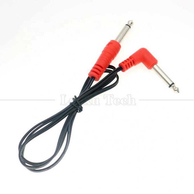 90 μοίρες δεξιά γωνία προς ευθεία 6.35mm TS Jack Στερεοφωνικό καλώδιο για Gui tar pedal 0