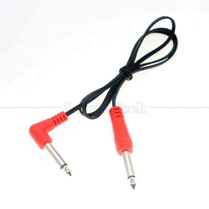 90 μοίρες δεξιά γωνία προς ευθεία 6.35mm TS Jack Στερεοφωνικό καλώδιο για Gui tar pedal 2