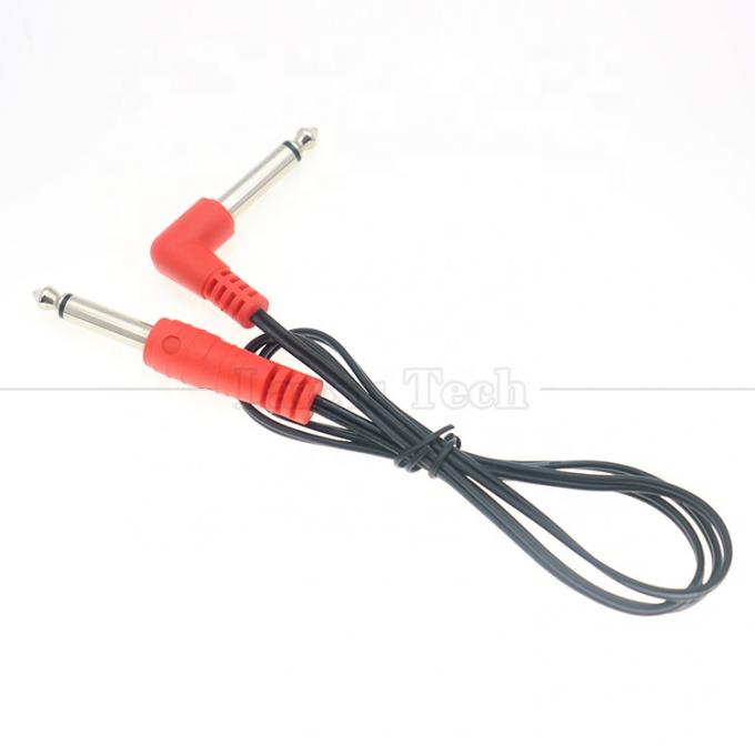 90 μοίρες δεξιά γωνία προς ευθεία 6.35mm TS Jack Στερεοφωνικό καλώδιο για Gui tar pedal 4