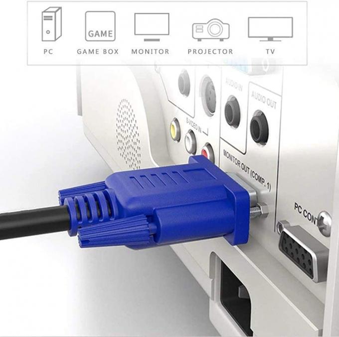 OEM 1.5m 1080P Άντρας σε Άντρας Γυναίκα HD DB 15 PIN VGA σε VGA καλώδιο οθόνης για υπολογιστή PC 2