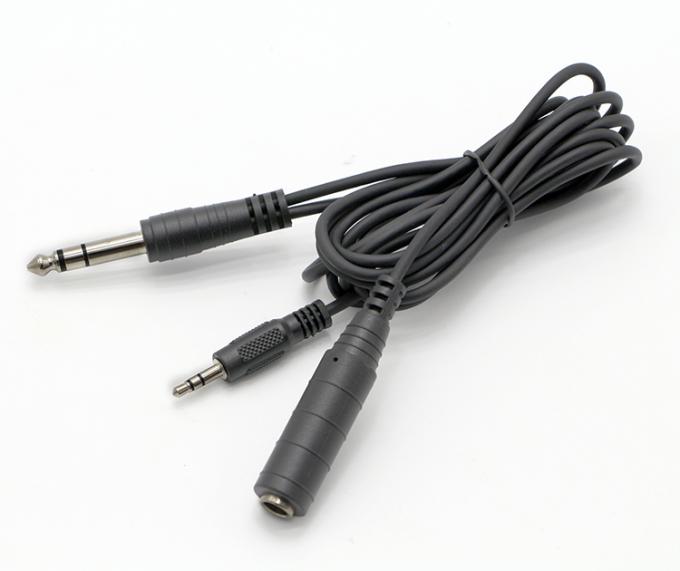 Y Splitter αρσενικό προς θηλυκό 6.35mm 3.5mm TRS μικρόφωνο στερεοφωνικό καλώδιο 0
