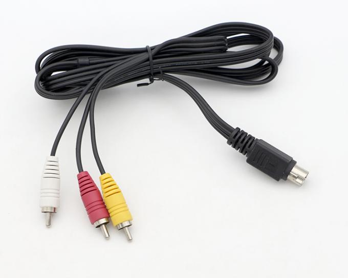 9 Pin Mini Din σε 3 RCA S Video Audio Cable για οθόνες τηλεόρασης Audio Video Receiver 0