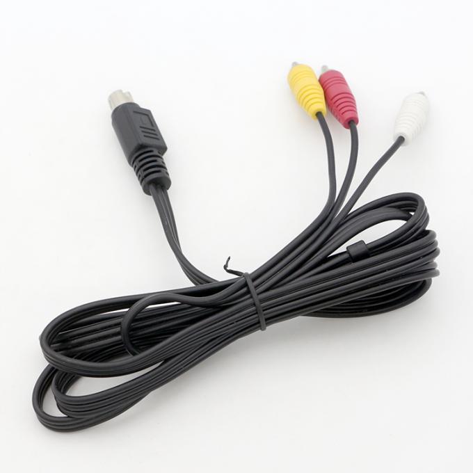 9 Pin Mini Din σε 3 RCA S Video Audio Cable για οθόνες τηλεόρασης Audio Video Receiver 4