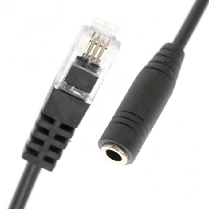 OEM RJ9 RJ10 σε θηλυκό 3.5mm CTIA Plug Audio Jack Headset Adapter Cable για τηλέφωνο 2