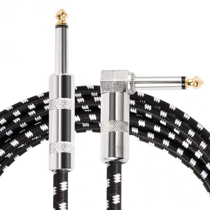 OEM 1M 1/4 ίντσες 6.35mm TS Δικαίος γωνία Συσκευές όργανο Bass ενισχυτής Πετάλι κιθάρα Jack Patch καλώδιο 1