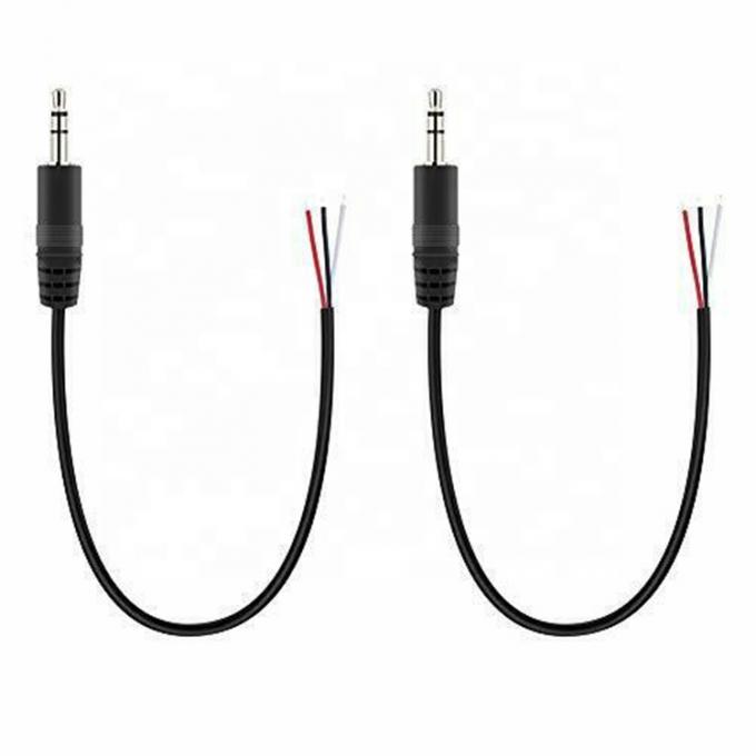 TRS 2 Pole Stereo Audio Jack 3,5mm αρσενικό Plug to Stripped Καθαρό καλώδιο ανοιχτό καλώδιο 4