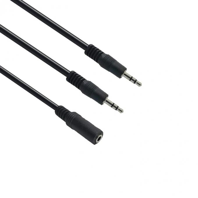 2 θηλυκά σε 1 αρσενικό 3.5mm στερεοφωνικό jack ακουστικά ομιλητής ήχου Y splitter καλώδιο 2