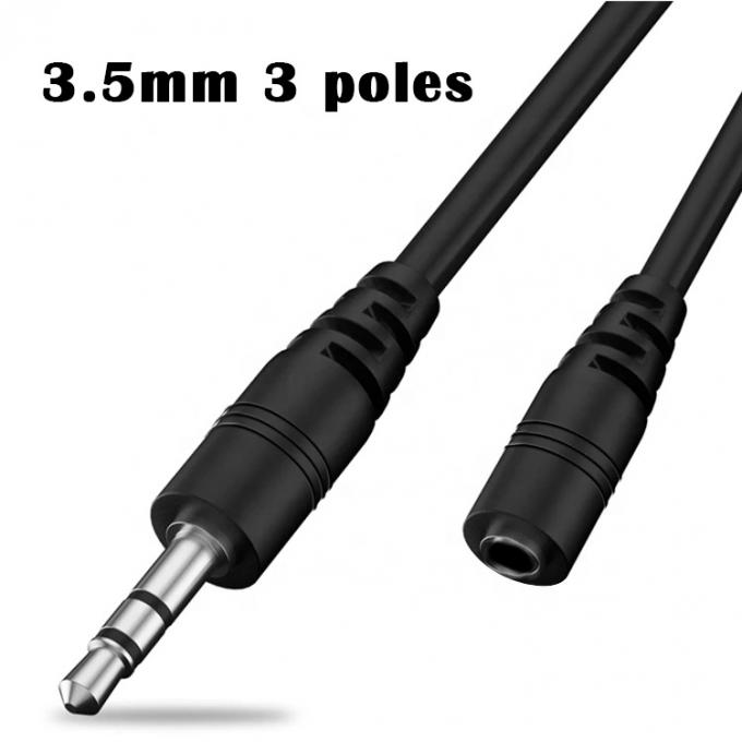 Προσαρμοσμένο 1M 2M αρσενικό προς θηλυκό 3.5mm Aux Audio Jack Extension Cable 2