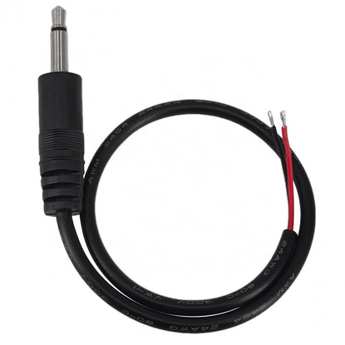 Προσαρμοσμένο 2 πόλους TS 3.5mm Stereo Audio Mono Jack αρσενικό πλέγμα σε απογυμνωμένο Pigtail 4