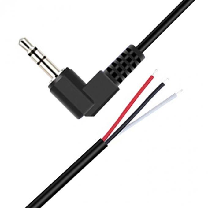 90 μοίρες δεξιά γωνία 3 πόλοι TRS 3.5mm στερεοφωνική θόρυβος με απογυμνωμένη ράβδο 0