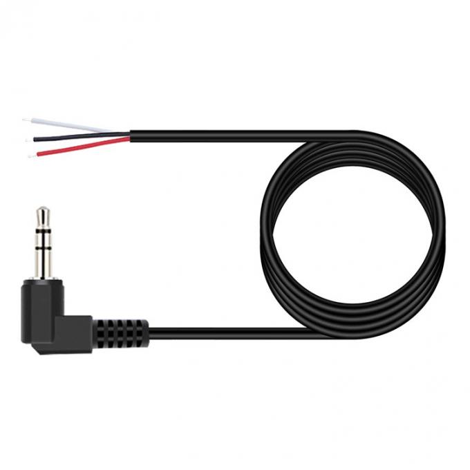 90 μοίρες δεξιά γωνία 3 πόλοι TRS 3.5mm στερεοφωνική θόρυβος με απογυμνωμένη ράβδο 3