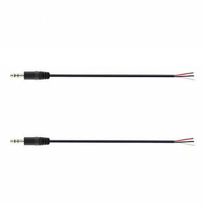 Προσαρμοσμένο 3 πόλους 3.5mm στερεοφωνικό jack με απογυμνωμένο pigtail καλωδιωμένο γυμνό καλώδιο 4