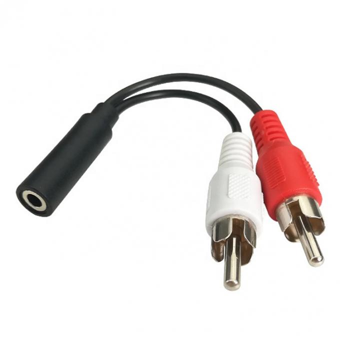 Σπλιτερ 3,5mm Aux Audio Jack για 2 RCA αρσενικό καλώδιο AV για ηχεία 3