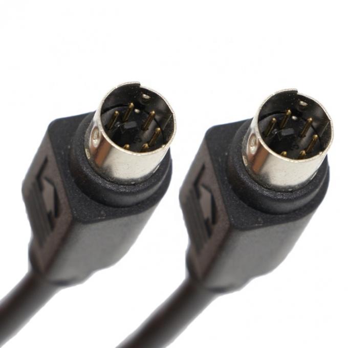 Προσαρμοσμένο 1M 3M Shield S Video Male To Male Mini Din 6 Pin καλώδιο 1