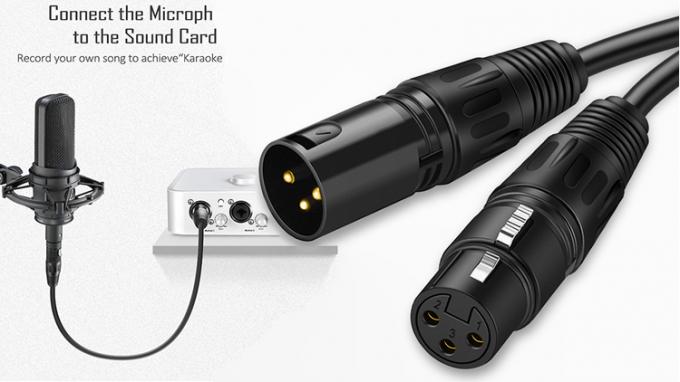 OEM HiFi Microphone Microphone 3 PIN XLR Connector Audio Jack Άντρας προς XLR Γυναικείο καλώδιο DMX 4