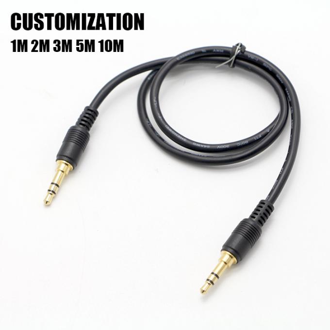 OEM Χρυσή επιχρίστωση 1M 2M 3M Άντρας προς Άντρας 3.5mm Jack Βοηθητικός ηχείο Στερεοφωνικό καλώδιο 2