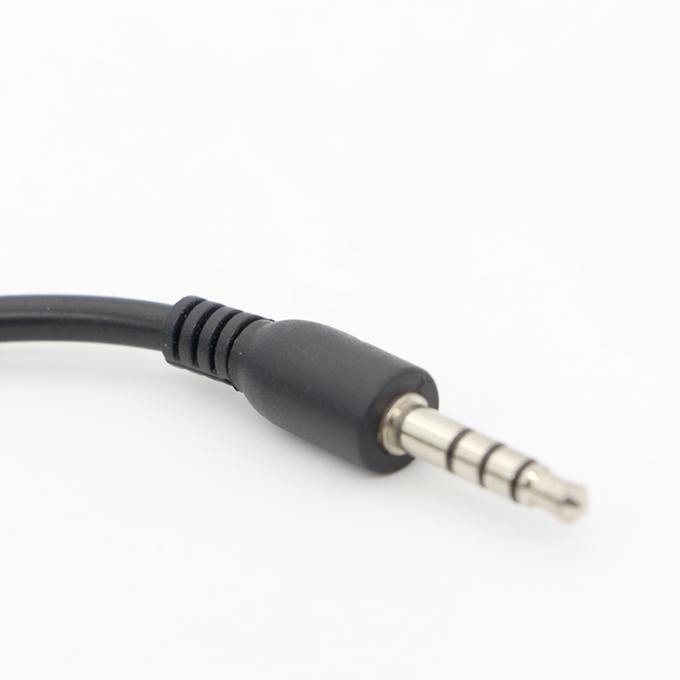 Σύντομο 20cm 3,5mm 4 πόλους TRRS αρσενικό έως 3,5mm TRRS θηλυκό Stereo Aux Audio Extension Cable 1