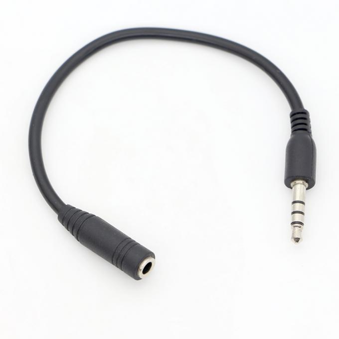 Σύντομο 20cm 3,5mm 4 πόλους TRRS αρσενικό έως 3,5mm TRRS θηλυκό Stereo Aux Audio Extension Cable 3